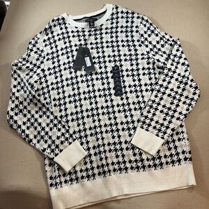 NWT Shaquille O'Neal Sweater Men's XXL Shaq Crew Pullover Houndstooth $80 Retail